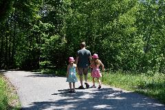 healthy lifestyle family out walking